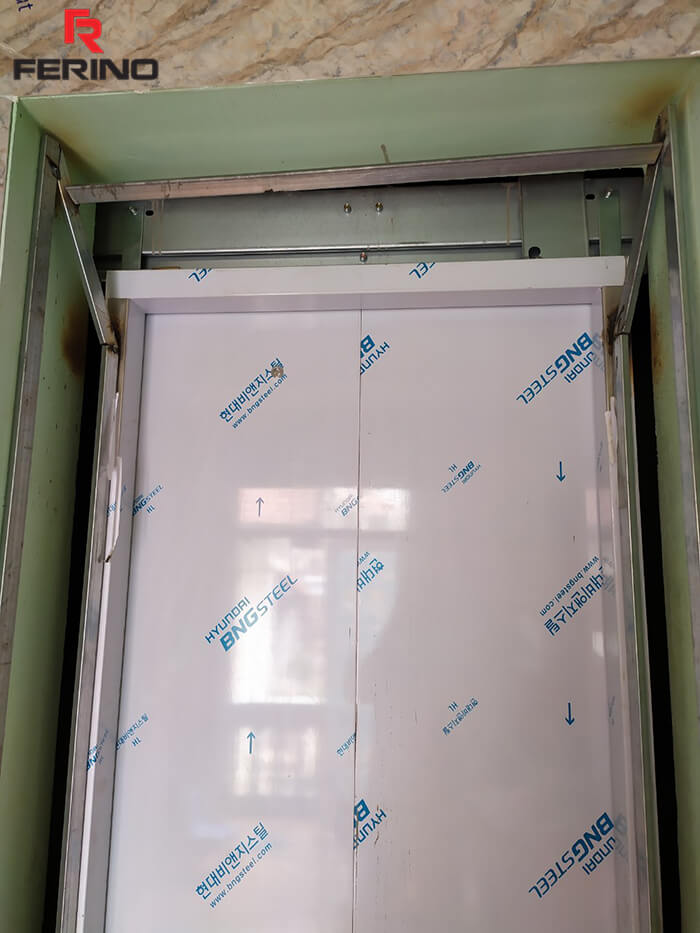 Công trình thi công mặt thang máy bằng tấm nhựa PVC vân đá tại 44 An Hòa