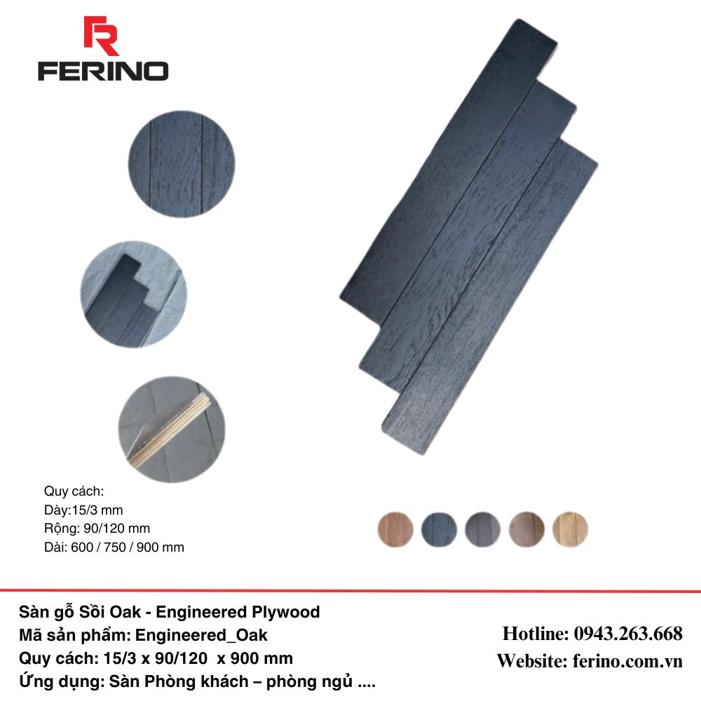 Sàn gỗ Sồi Oak - Engineered Plywood (3)