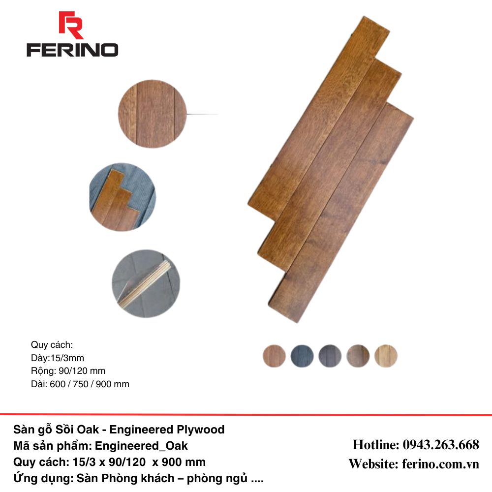 Sàn gỗ Sồi Oak - Engineered Plywood (4)
