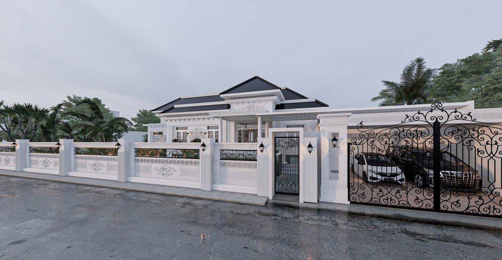 Mẫu hàng rào đẹp đơn giản