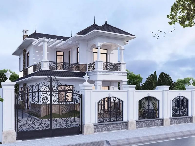 Mẫu hàng rào đẹp đơn giản