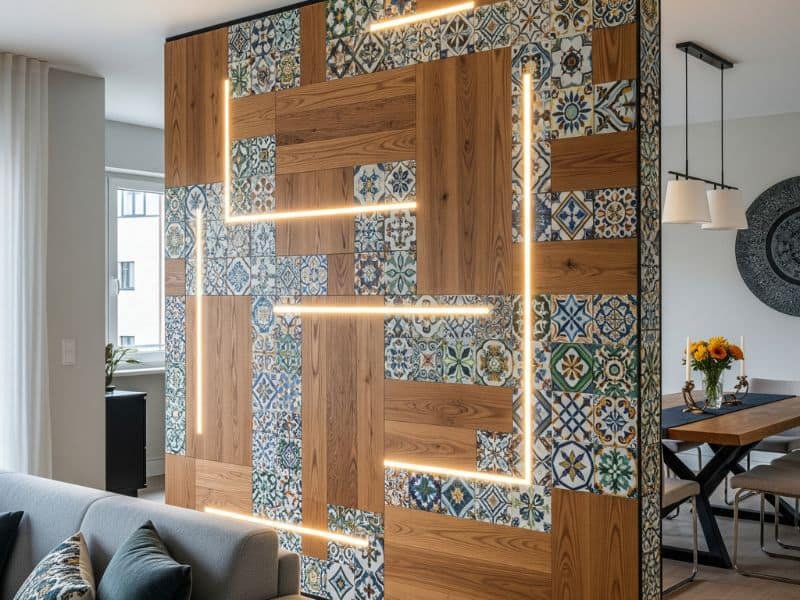 Tự làm vách ngăn phòng khách