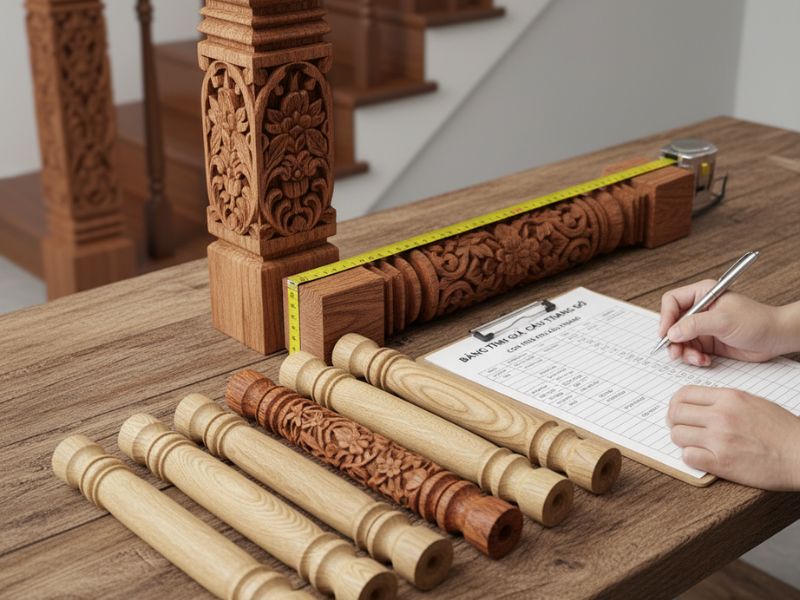 Cách tính giá cầu thang gỗ