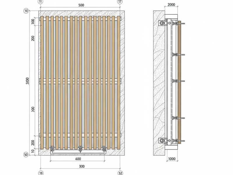 Khoảng cách giữa các lam gỗ