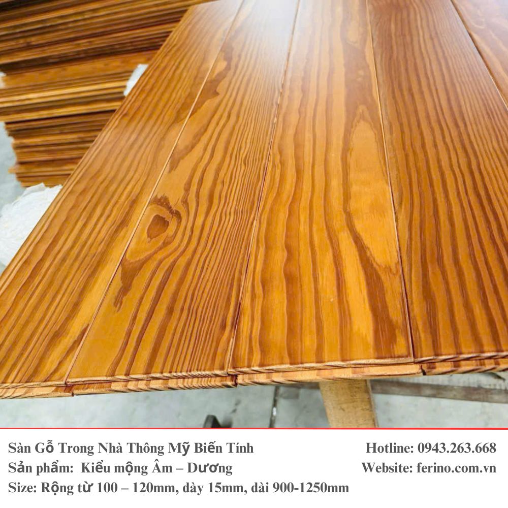 Sàn Gỗ Trong Nhà Thông Mỹ Biến Tính -2