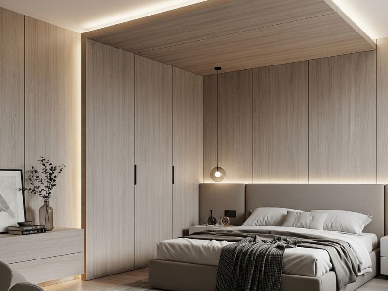 Mẫu phòng ngủ ốp nhựa Nano
