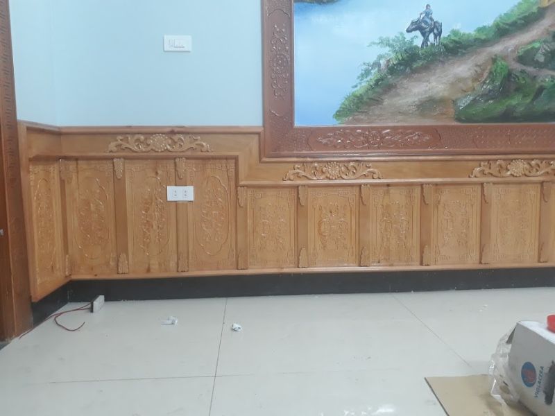 Mẫu lamri gỗ ốp tường phòng khách