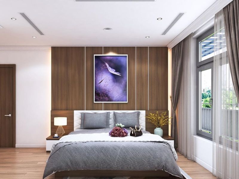 Mẫu trần nhựa phòng ngủ đơn giản