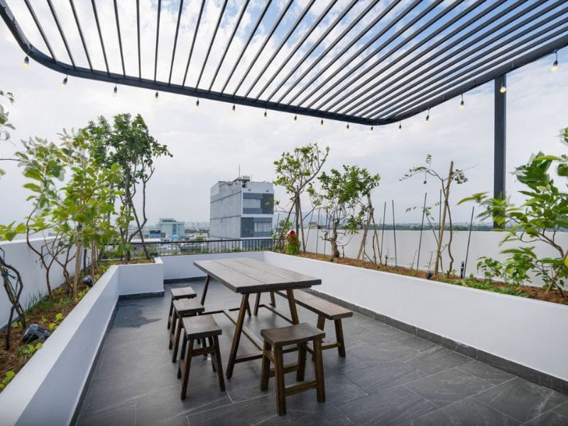 trang trí sân thượng nhỏ đẹp