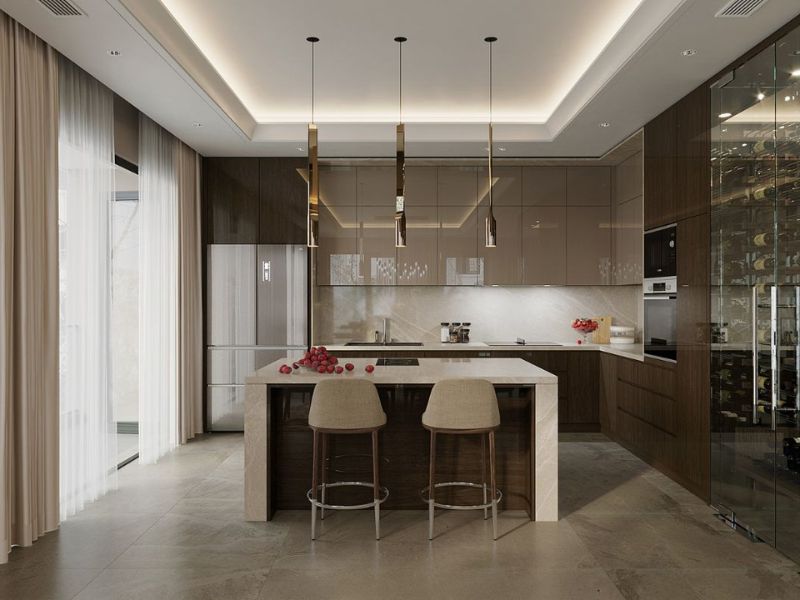 Cách hóa giải bếp đối diện cửa chính