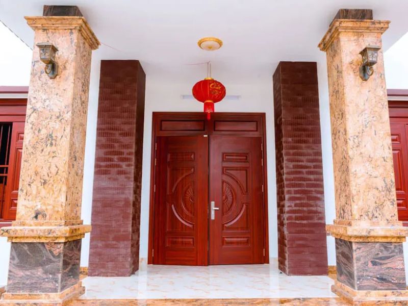 Kích thước cửa chính 2 cánh gỗ