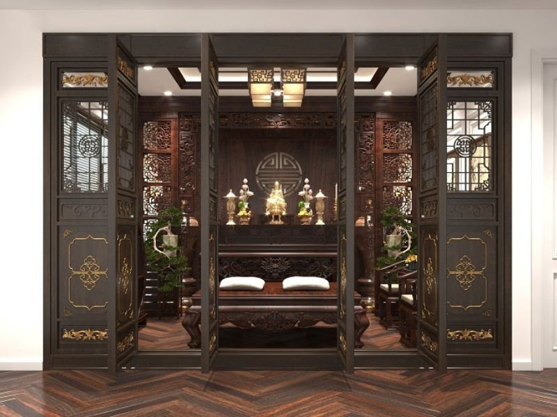 Kích thước cửa phòng thờ