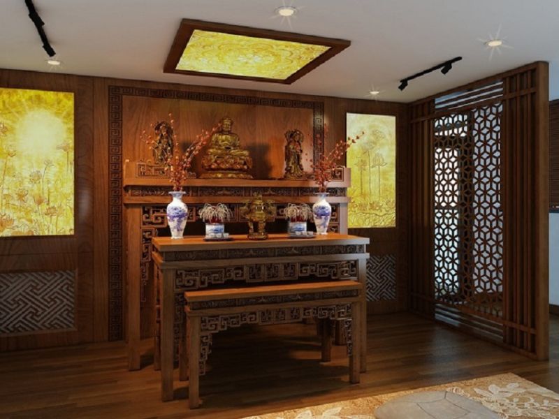 kích thước cửa phòng thờ