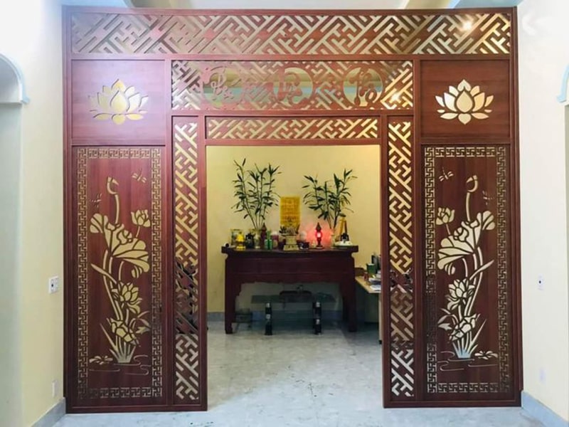 kích thước cửa phòng thờ