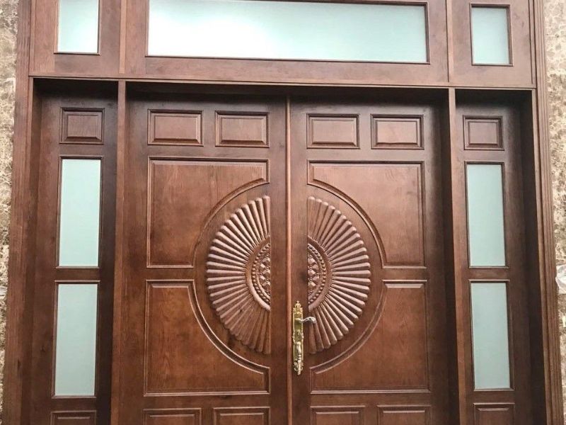 mẫu cửa gỗ 4 cánh đơn giản