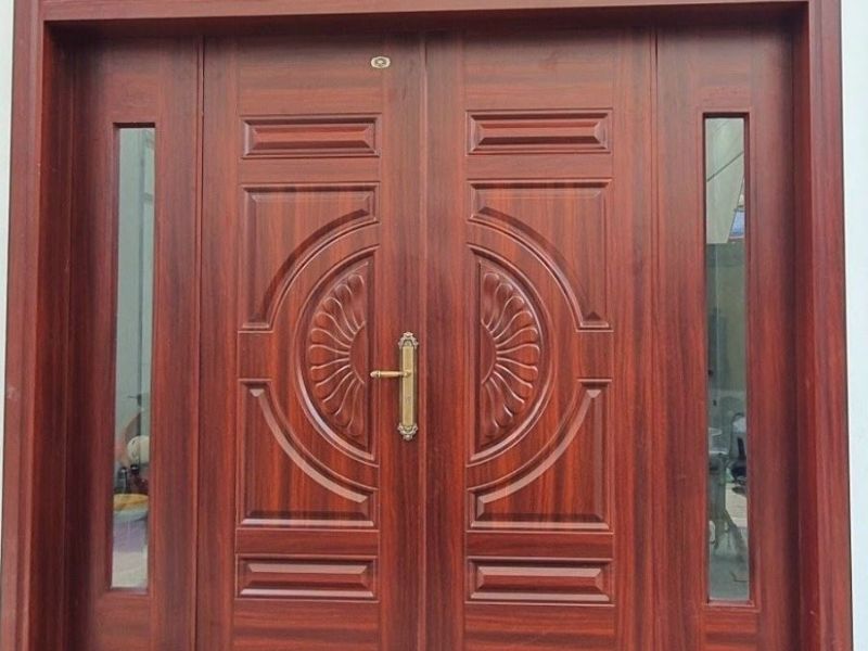 mẫu cửa gỗ 4 cánh đơn giản