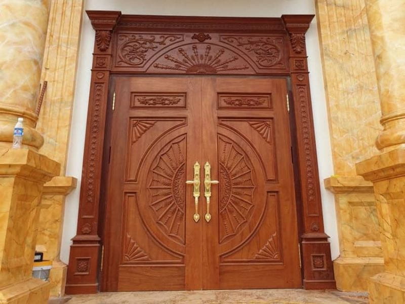 những mẫu cửa gỗ 2 cánh đẹp nhất hiện nay