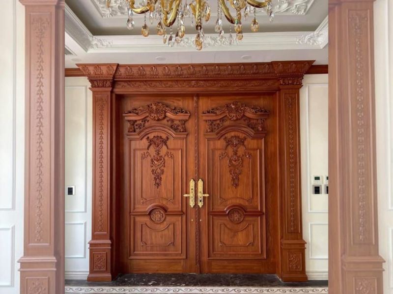 những mẫu cửa gỗ 2 cánh đẹp nhất hiện nay