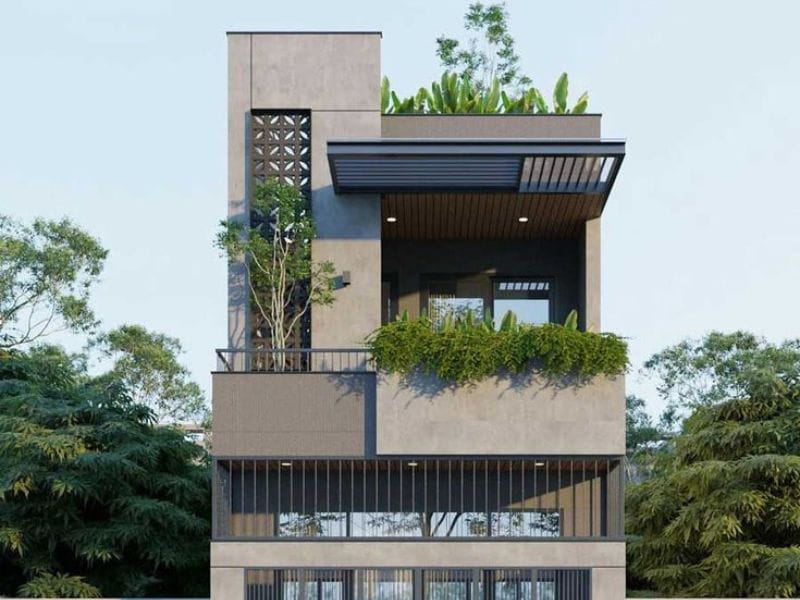 Nhà 2 Tầng Sân Thượng Đẹp