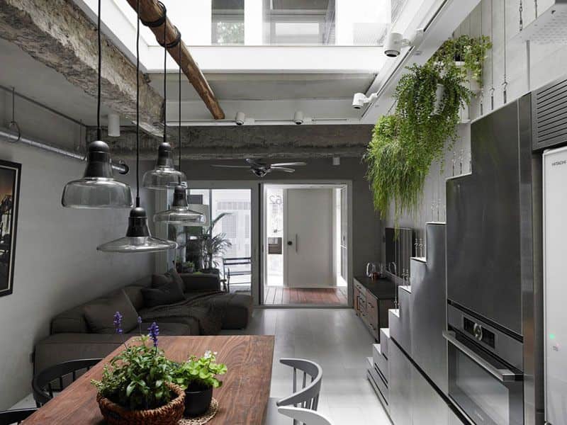 nhà ống gác lửng 3 phòng ngủ có sân thượng