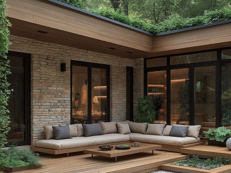 nhà cấp 4 hiện đại có sân vườn