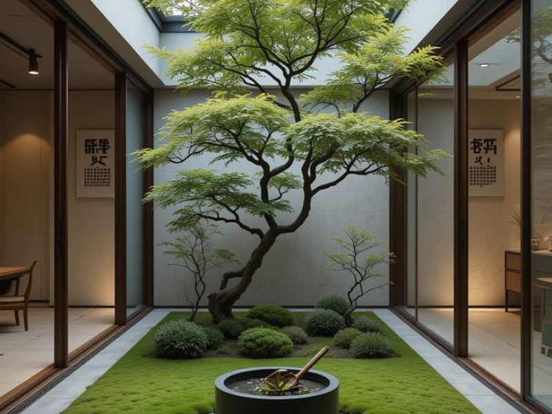 nhà cấp 4 hiện đại có sân vườn