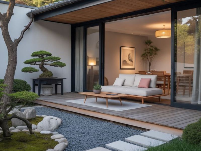 nhà cấp 4 hiện đại có sân vườn