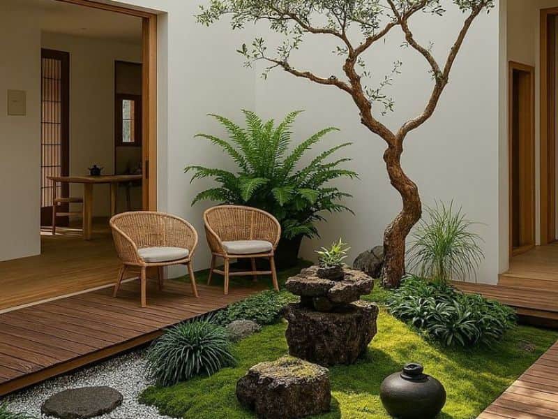 vườn nhỏ trước nhà