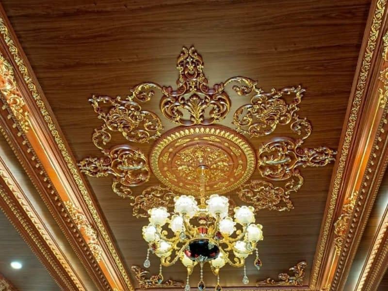 cách tính diện tích trần gỗ giật cấp