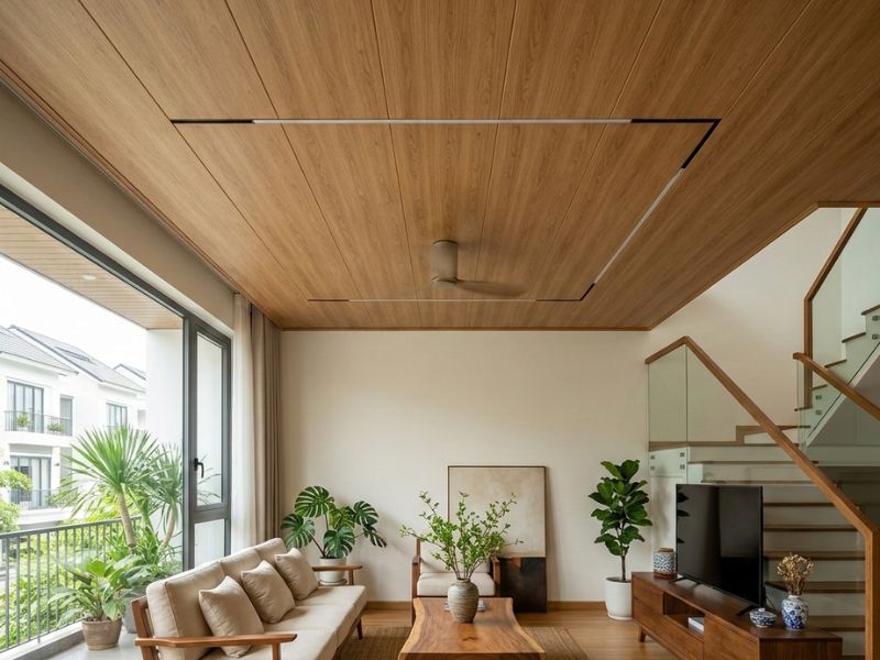 thi công trần nhựa giả gỗ tại Thanh Hóa