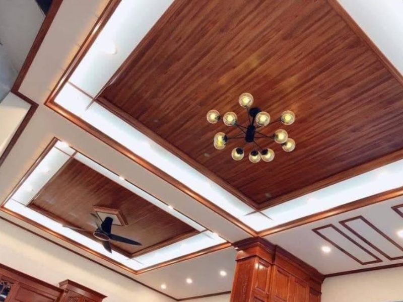 thi công trần nhựa giả gỗ tại Thanh Hóa