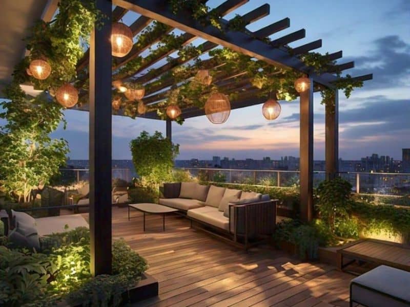 kinh nghiệm làm mái che sân thượng