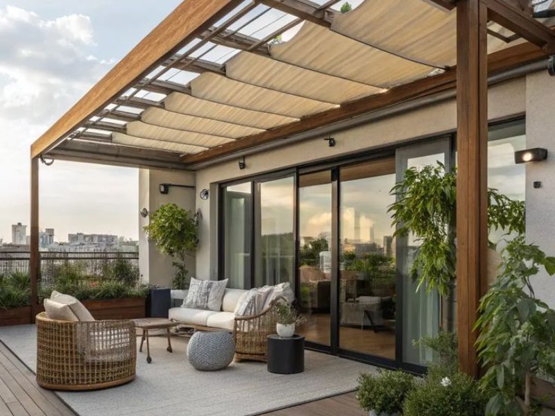 làm mái che sân thượng có phải xin phép không