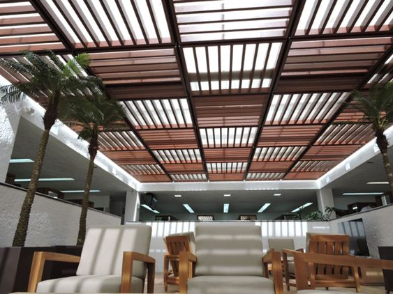 Pergola module lớn cho không gian bán ngoài trời