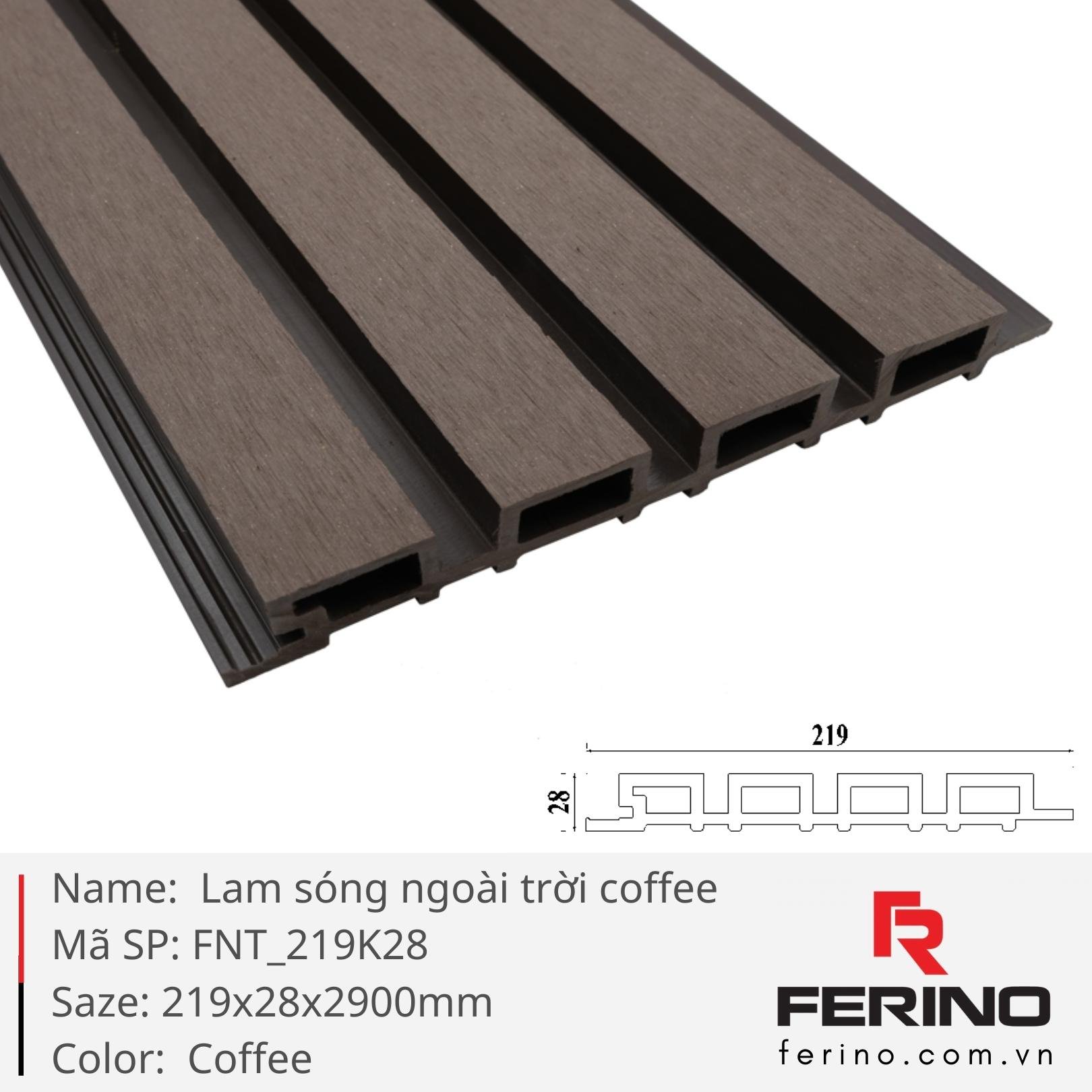 Mẫu lam sóng ngoài trời màu nâu