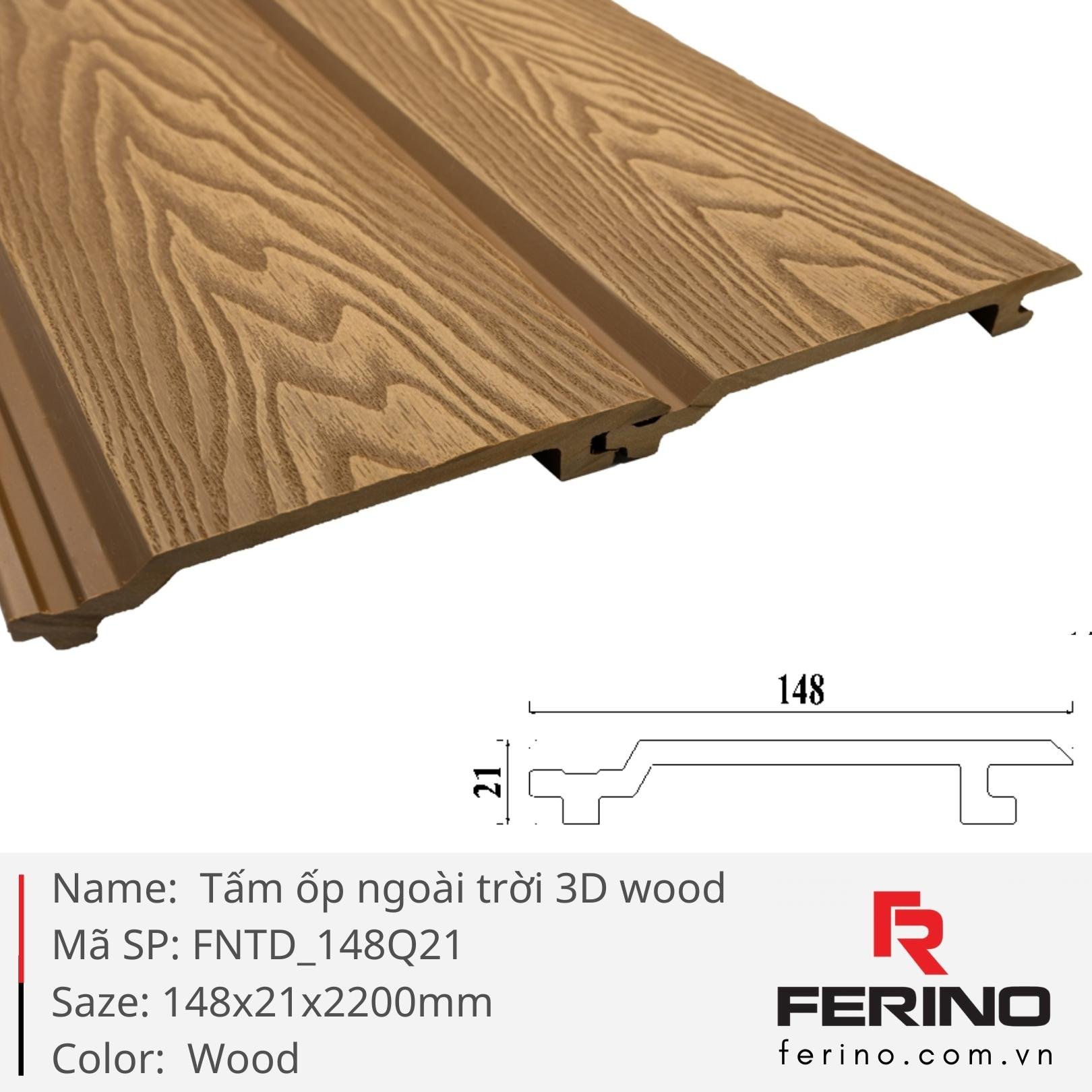 Mẫu profile tấm ốp ngoài trời vân gỗ