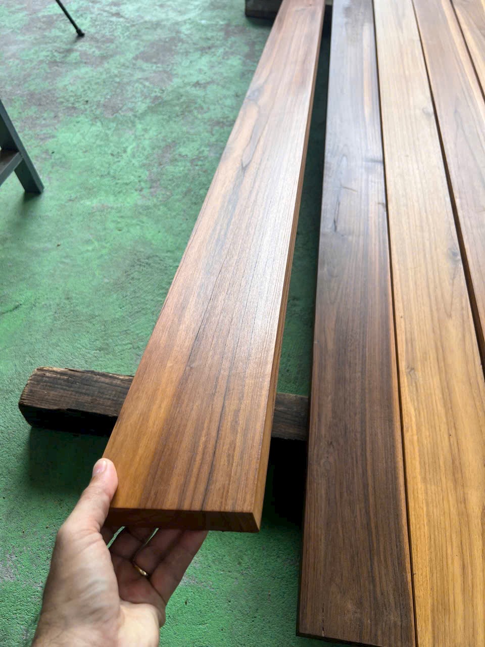Cận cảnh vân thanh Teak