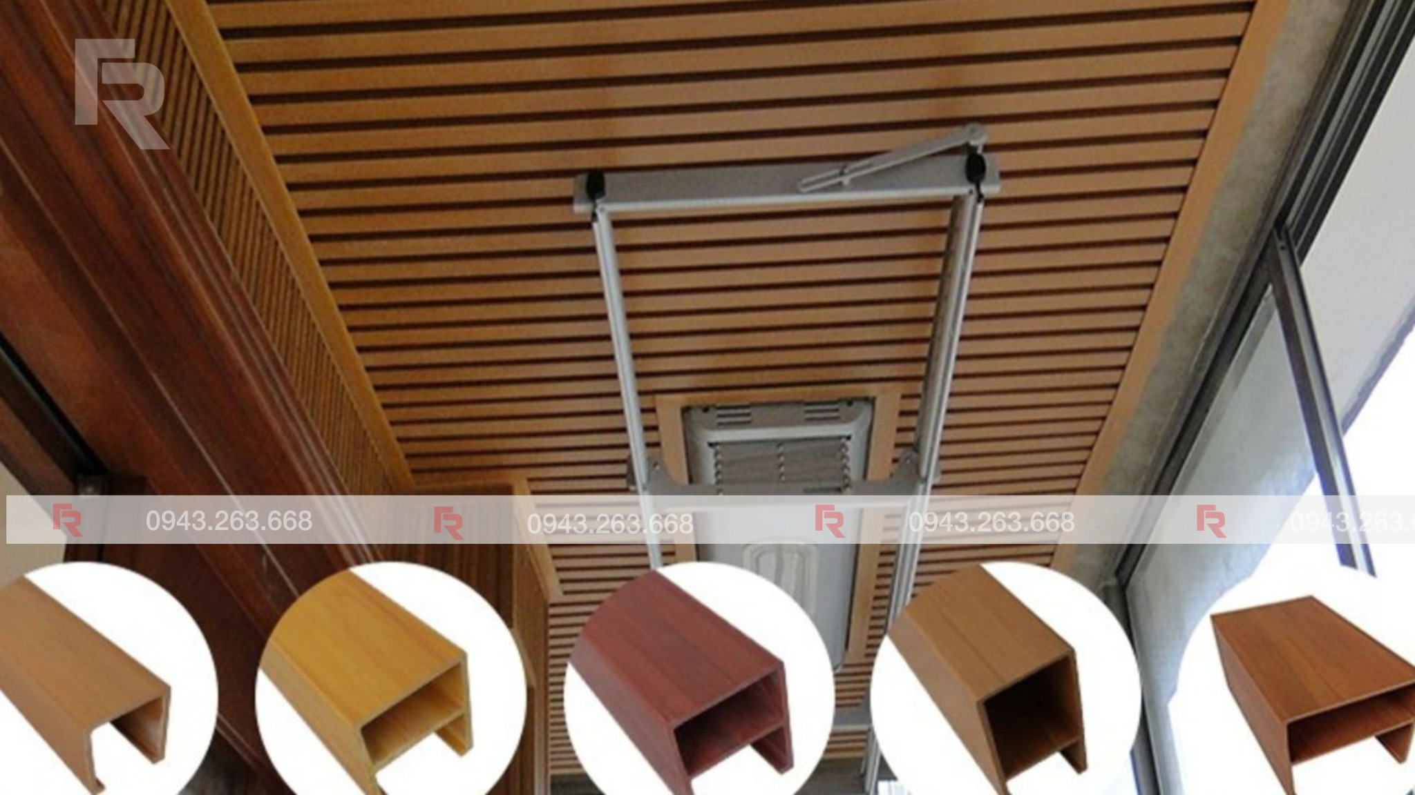 Thanh lam hộp giả gỗ dùng ốp trần nội thất