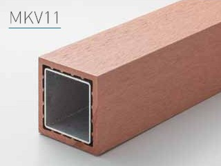 Hình minh họa profile vân gỗ bao quanh lõi kim loại, nhãn MKV11